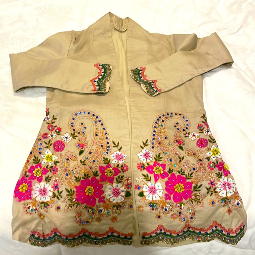 Gold Jacket with Embroidery
